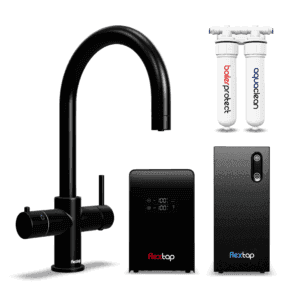 FlexTap kokend en gekoeld water kraan - rond - Zwart - COMBI