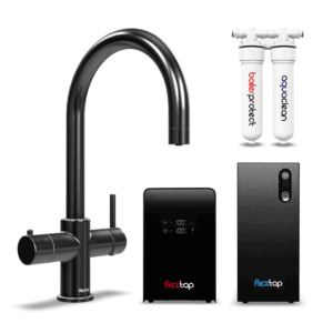 FlexTap kokend en gekoeld water kraan - rond - Gun metal