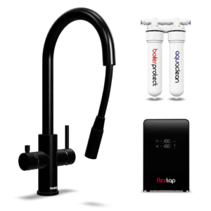 FlexTap kokend en gefilterd water kraan - uittrekbare slang - Zwart - COMBI